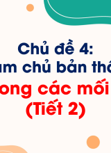 Chủ đề 4Tự chủ trong các mối quan hệ (Tiết 2)